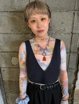 ミディアム カラー MIKU 岡山／倉敷／カットのヘアスタイル