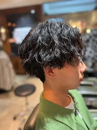 ショート パーマ 【⭐️men's限定 ⭐️】平田雅暉のヘアスタイル