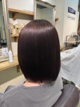 ミディアム カラー フェザーパーマ🌙 毛流れ yuzukiのヘアスタイル