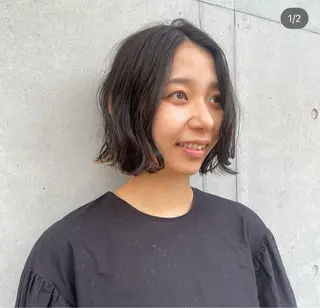ショート パーマ ポミエ恵比寿所属・ショートウルフくせ毛 お任せくださいのヘアスタイル