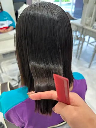 ミディアム パーマ 💘韓国カラー💘 クルミのヘアスタイル