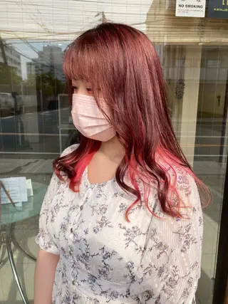 セミロング カラー 永井 大希のヘアスタイル