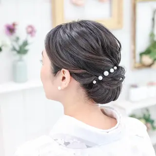 ミディアム ヘアアレンジ Studio taloのヘアスタイル