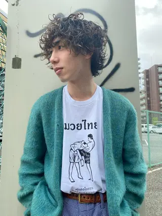 カラー パーマ ヘアアレンジ メンズ パーマ指名No1 /namiのヘアスタイル