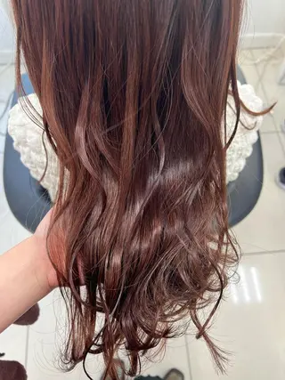セミロング カラー 【暖色カラー特化】 中山由梨のヘアスタイル
