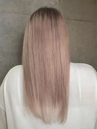 ロング カラー hairroomsheeps所属・ハイトーン/ホワイト カラー/SHOKAのヘアスタイル