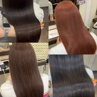 ロング カラー ボブ/暖色カラー コウボヒカルのヘアスタイル