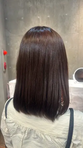 ミディアム パーマ 髪質改善ストレート 🫧ちひろ🫧のヘアスタイル