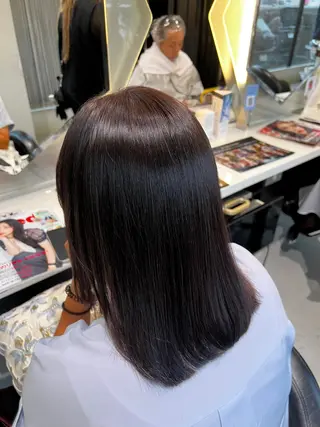 ミディアム 韓国風顔まわり/もみ れ毛/マツエク♡美咲のヘアスタイル