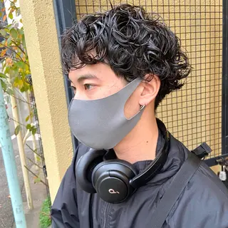 パーマ メンズ écouter所属・ショート/ウルフ ハイトーン/カイセイのヘアスタイル
