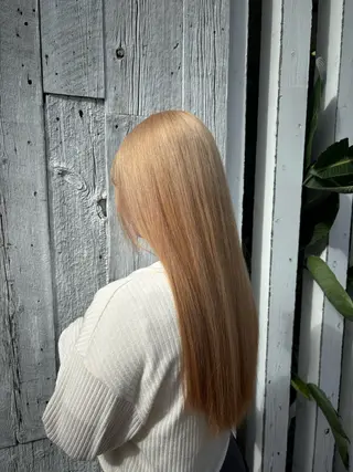 ロング カラー ブリーチ予約率90% 以上✨森山陽向のヘアスタイル