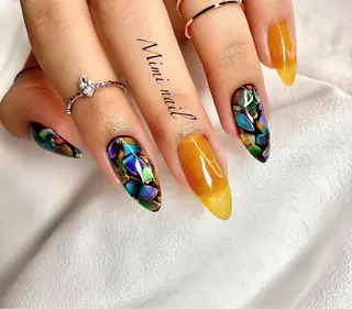 セミロング カラー ネイル beauty salonM&Iのネイルデザイン