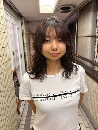 セミロング パーマ kaito パーマ募集🌀😵‍のヘアスタイル