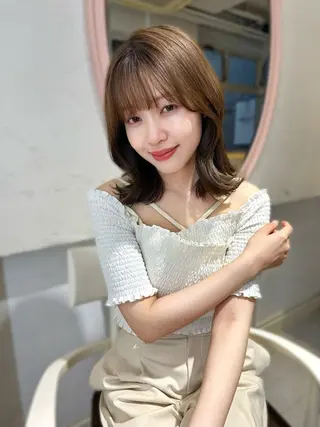 ミディアム カラー モテ髪カラー💗🫧 CHIHIROのヘアスタイル