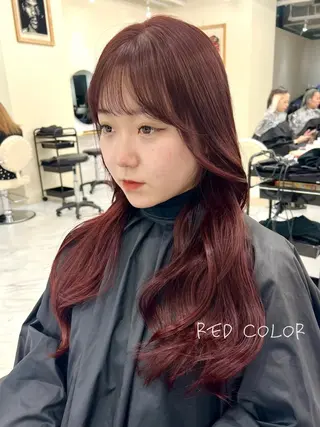 ロング カラー ヘアアレンジ 🤍layer🤍 リナのヘアスタイル