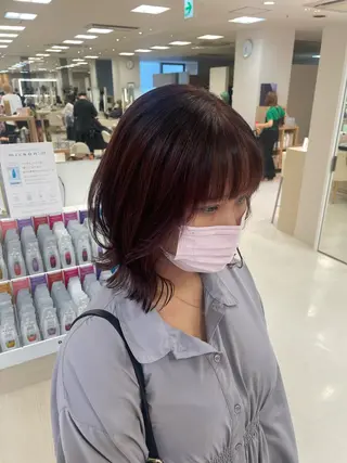 ミディアム カラー 暖色レイヤー 🥀REIRIのヘアスタイル