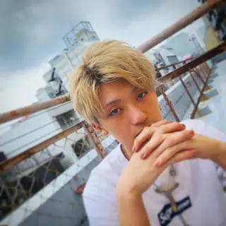 ショート ヘアアレンジ メンズ IwAsh中山所属・✂︎中山ブリーチ・ パーマ✂︎露木智也のヘアスタイル