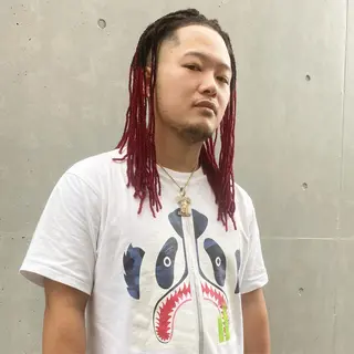 ロング カラー パーマ ヘアアレンジ メンズ キッズ ネイル マツエク・マツパ 中元 淳のヘアスタイル