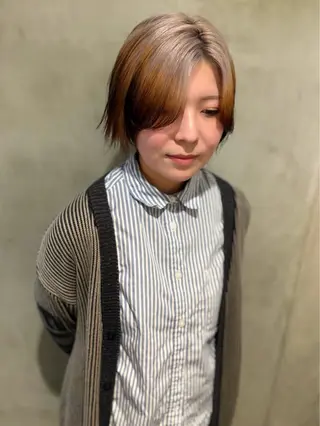 ショート カラー 優 作のヘアスタイル