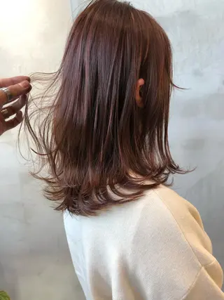 ミディアム カラー パーマ ヘアアレンジ TOMO GEEKS代表のヘアスタイル