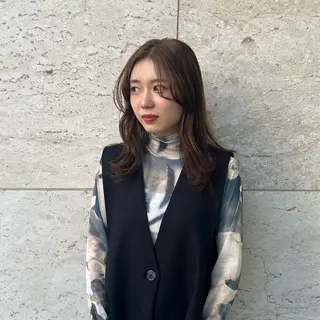 セミロング カラー ヘアアレンジ kaho🐏🦩 テストモデル募集中のヘアスタイル