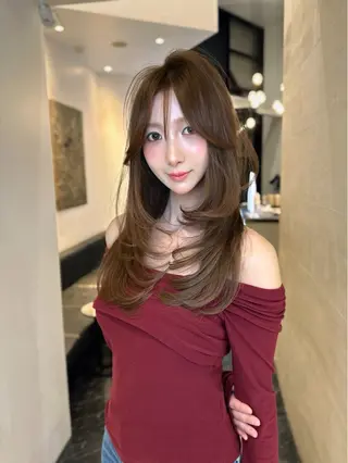 ロング カラー 中韓🇨🇳🇰🇷 🤍TAKAHIROのヘアスタイル