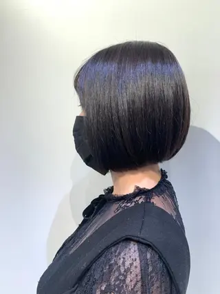 ショート カラー ヘアアレンジ salowin新宿三丁目店所属・🖤小顔ボブ/ウルフ レイヤー🖤山本諒のヘアスタイル