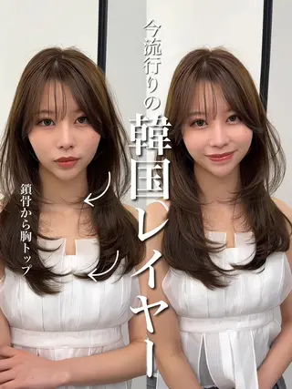 ロング 韓国ヘア🤍🇰🇷 ‪🫶🏻吉満のヘアスタイル