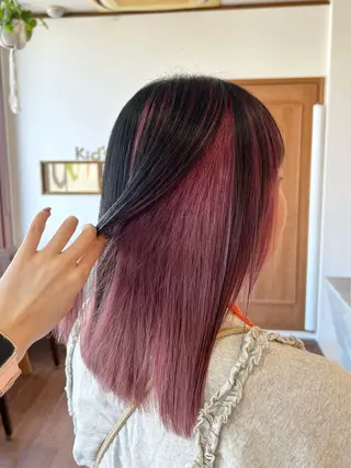 ミディアム カラー トップスタイリスト 林すずかのヘアスタイル