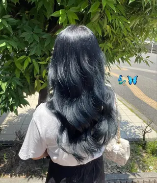 ロング カラー ハイトーン/透明感 カラー/下出有沙のヘアスタイル