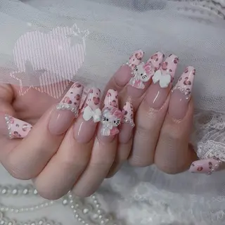 ネイル MINAMI໒꒱ Y2K、韓国ガーリーのネイルデザイン