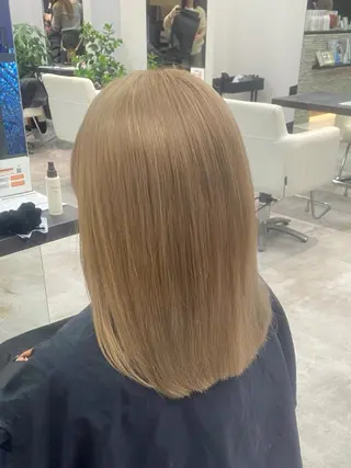 ロング カラー ヘアアレンジ ハイトーン/髪質改善 /韓国SUZUKAのヘアスタイル