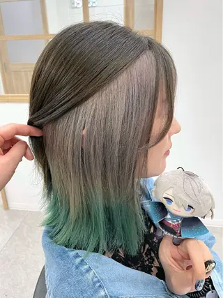 ミディアム カラー 推しカラー美容師 Yukino🌈のヘアスタイル