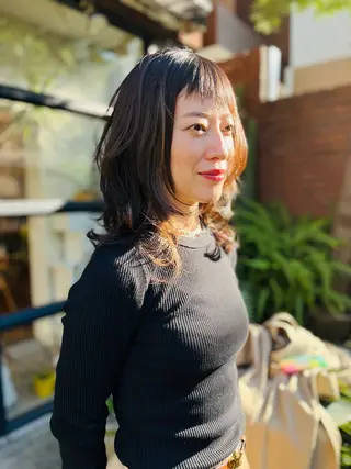 ロング カラー d'ici所属・d’ici六本木 佐藤彩のヘアスタイル