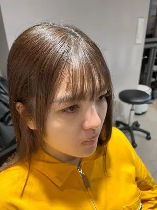 ミディアム パーマ ✨髪質改善矯正× ブリーチ✨YU-KIのヘアスタイル