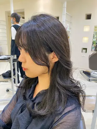 セミロング カラー ヘアアレンジ マツエク・マツパ 💎耳ツボジュエリー ×銀座美容室💎のヘアスタイル