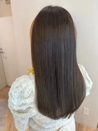 セミロング カラー ふるや りなのヘアスタイル