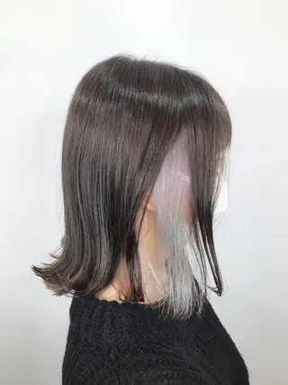 ミディアム カラー インナーカラー/ ストレート/奥野洸也のヘアスタイル