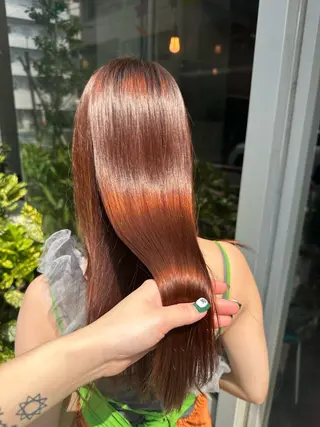 ロング 酸性ストレート/艶髪 /縮毛/sara❄️のヘアスタイル