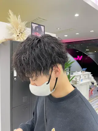 ショート パーマ メンズ 【メンズ特化】岩瀬 武【メンズパーマ】のヘアスタイル