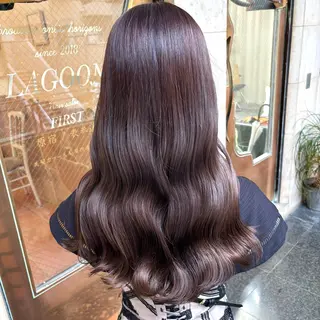 ロング カラー ブリーチなし✨艶髪 カラー𓃲YAGIのヘアスタイル