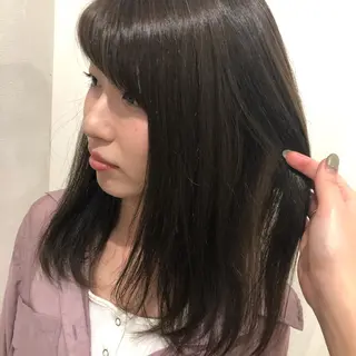 ミディアム カラー hisano / ハイトーン・透明感のヘアスタイル
