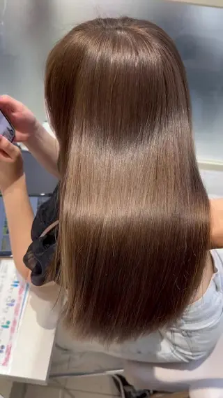 ロング oto🎀×美髪× シースルー前髪🤍のヘアスタイル