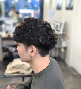 パーマ メンズ 透明感カラー/メンズ パーマ特化/えのもとのヘアスタイル