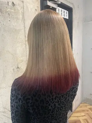 ロング カラー lani hair salon所属・SHOTO ハイトー ン/デザインカラーのヘアスタイル