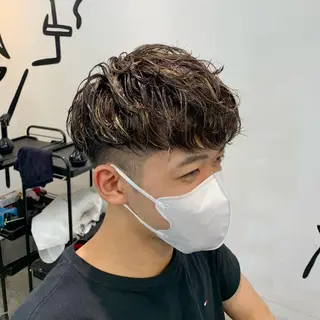 ショート カラー パーマ メンズ メンズ特化美容師/ 藤戸 椋のヘアスタイル