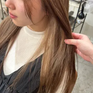 ロング カラー 切りっぱなしボブ 大阪梅田/きょうかのヘアスタイル