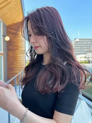 ロング カラー emusalon前橋川原店所属・松井 悠希のヘアスタイル