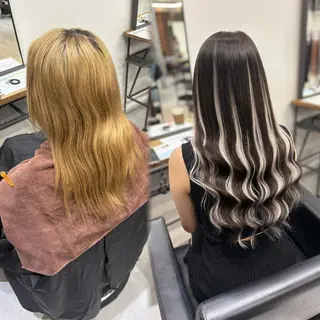 ロング SAKI🫧透明感 カラー&エクステのヘアスタイル