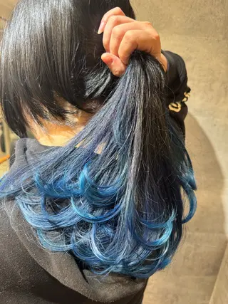セミロング CHARA Chalone池袋店所属・髪質改善池袋𓊆石原 大士𓊇ダブルカラーのヘアスタイル